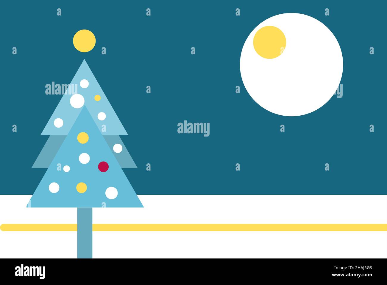 Allegro illustrazione artistica di Natale Foto Stock