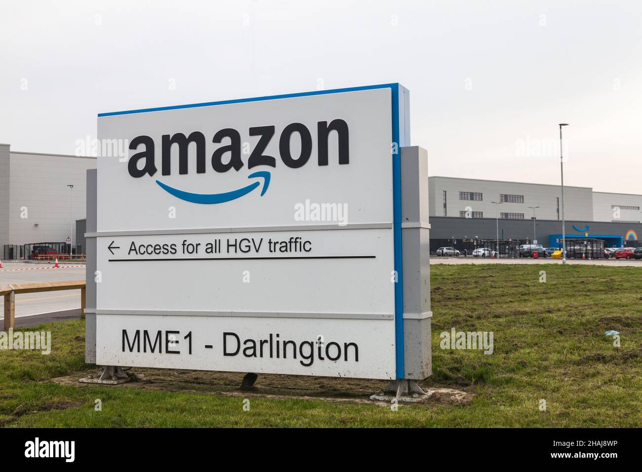 Il nuovo Centro di adempimento Amazon a Symmetry Park a Darlington, Inghilterra, Regno Unito Foto Stock