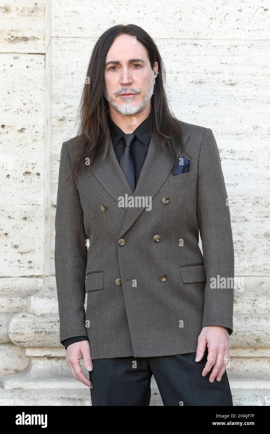 Roma, Italia. 13th Dic 2021. Manuel Agnelli partecipa alla fotocellula del film Diabolik al Cinema spaziale moderno. (Foto di Mario Cartelli/SOPA Images/Sipa USA) Credit: Sipa USA/Alamy Live News Foto Stock