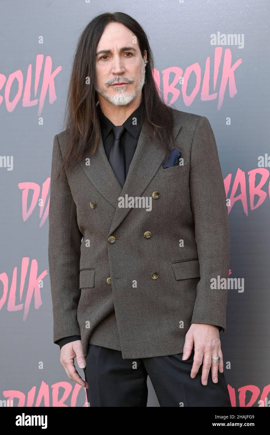 Roma, Italia. 13th Dic 2021. Manuel Agnelli partecipa alla fotocellula del film Diabolik al Cinema spaziale moderno. (Foto di Mario Cartelli/SOPA Images/Sipa USA) Credit: Sipa USA/Alamy Live News Foto Stock