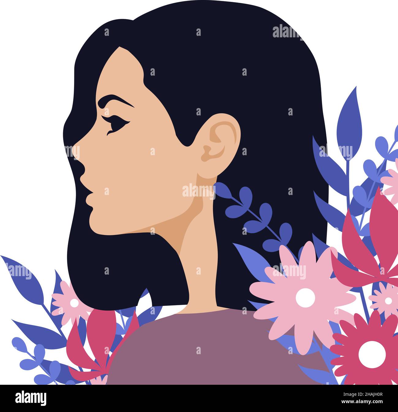 Donna in maschera medica. Quarantena del coronavirus Illustrazione Vettoriale