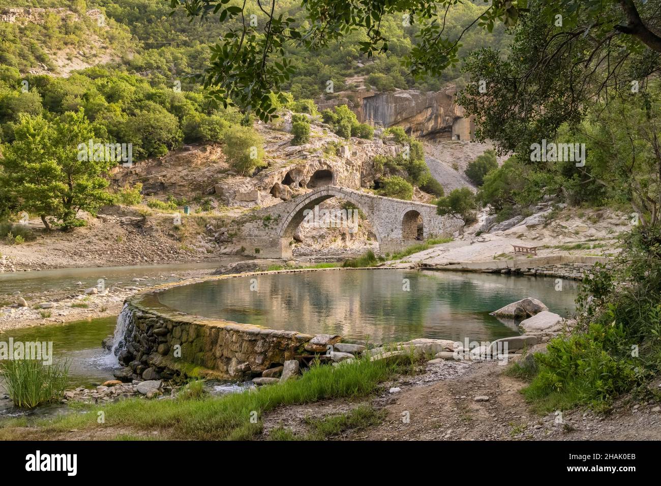Bagni termali Benja a Permet, Albania Foto Stock