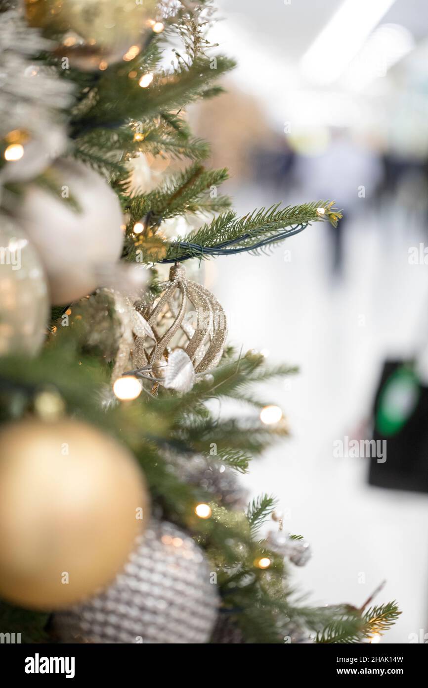 Canarino decorazioni di Natale Foto Stock