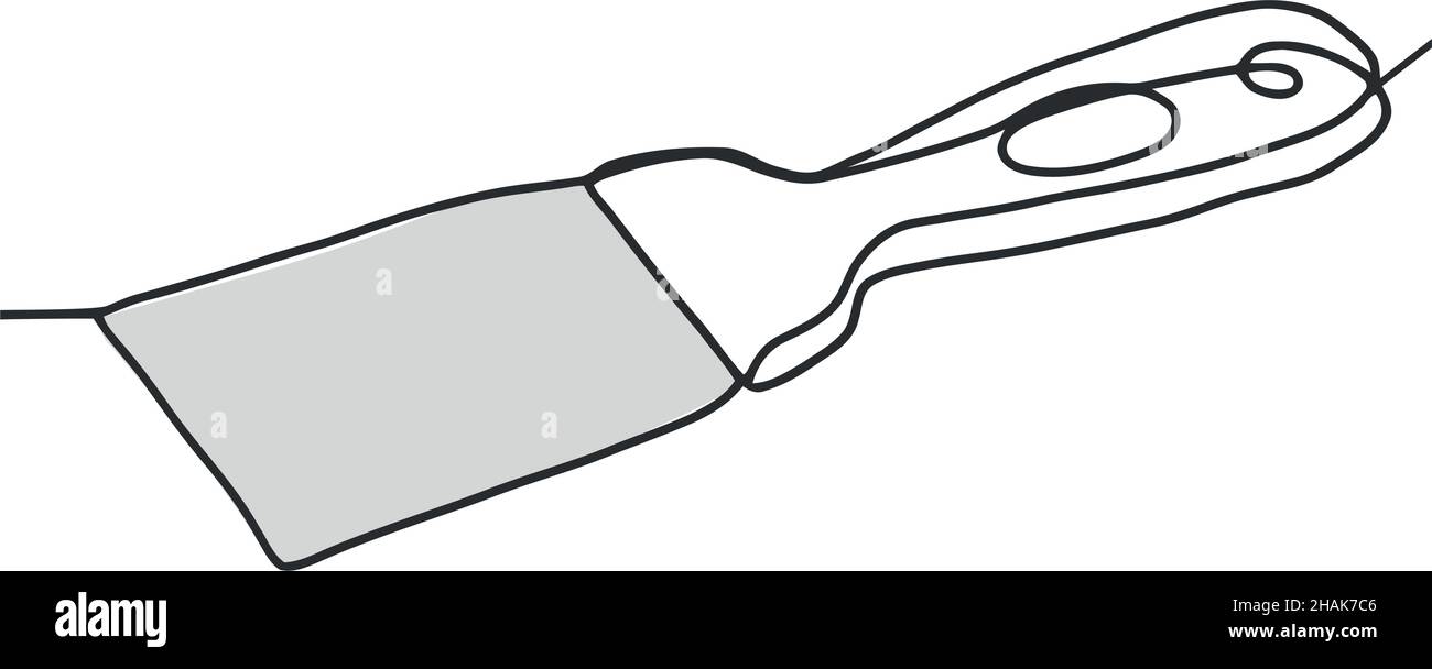 Spatola. Concetto minimo di linea Illustrazione Vettoriale Spatola. Concetto minimo di linea Illustrazione Vettoriale