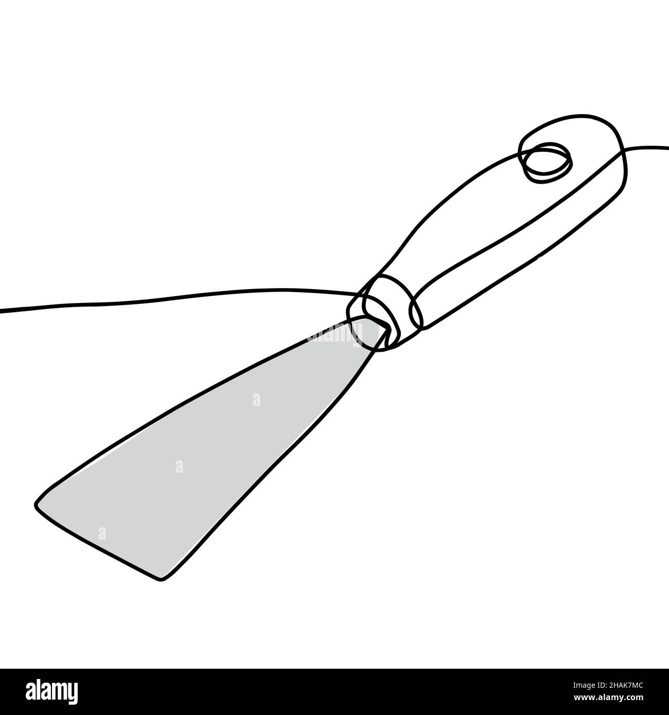 Spatola. Concetto minimo di linea Illustrazione Vettoriale Spatola. Concetto minimo di linea Illustrazione Vettoriale