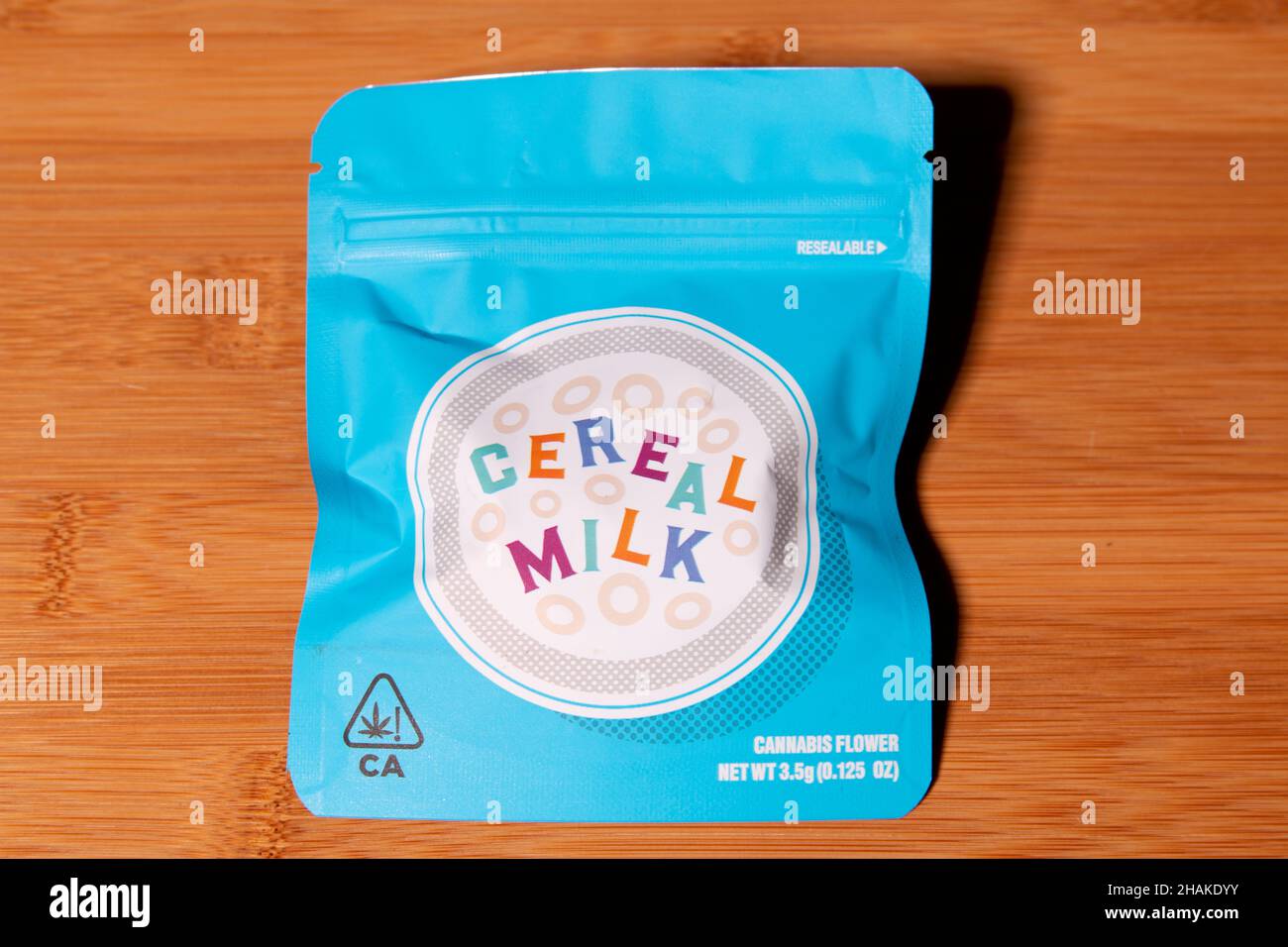 Pacchetto di latte di cereali da Cookies legale cannabis dalla California Foto Stock