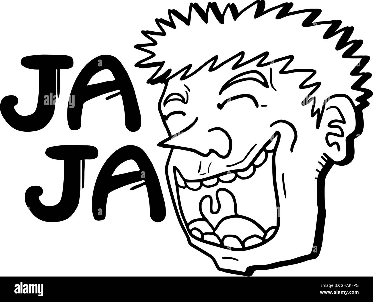 scherzando uomo disegnare Illustrazione Vettoriale