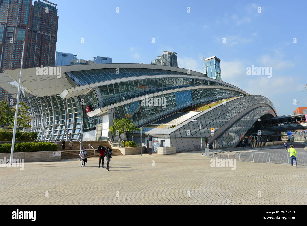 West Kowloon railway station in Hong Kong. Foto Stock