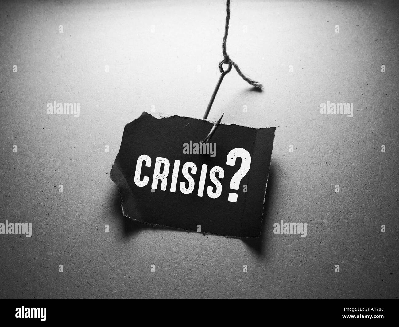 Primo piano di Crisis Word , idea di concetto aziendale Foto Stock