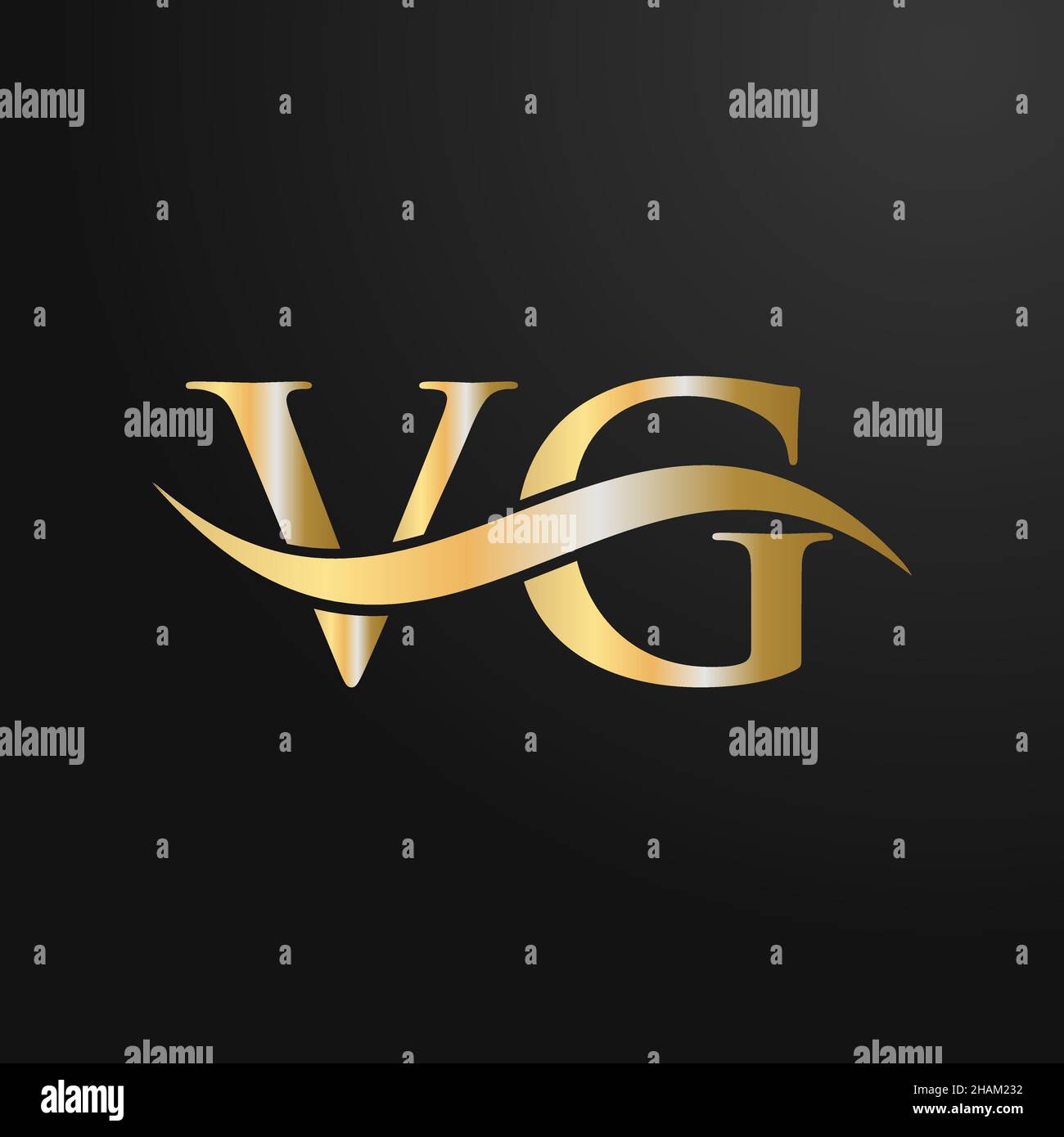 Modello di progettazione del logo Letter VG. VG, V G Letter Logo Modern, Flat, minimal, Business, Company Sign Illustrazione Vettoriale