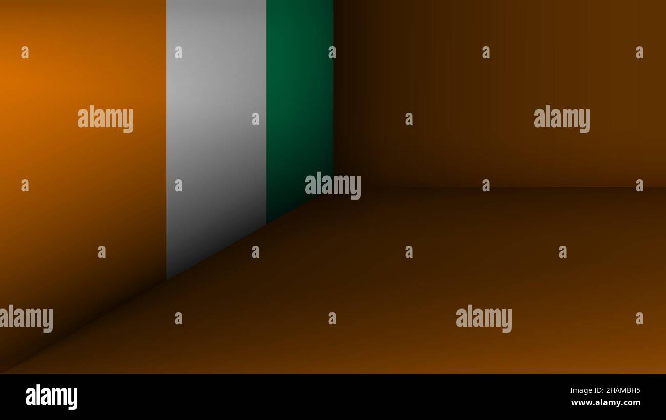 EPS10 sfondo patriottico vettoriale con colori della bandiera di IvoryCoast. Un elemento di impatto per l'uso che si desidera fare di esso. Illustrazione Vettoriale
