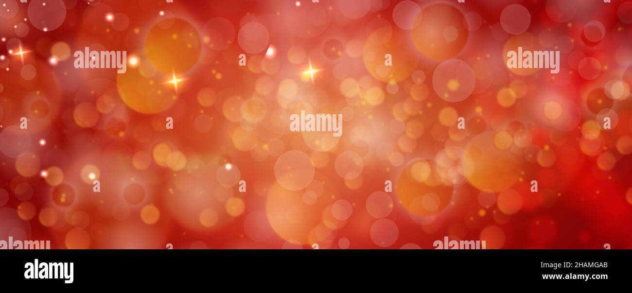 Bokeh defocused lussuoso ed elegante scintilla il rosso eccitante con i colori del salmone chiaro Abstract sfondo concetto di culinario per la presentazione del prodotto Foto Stock