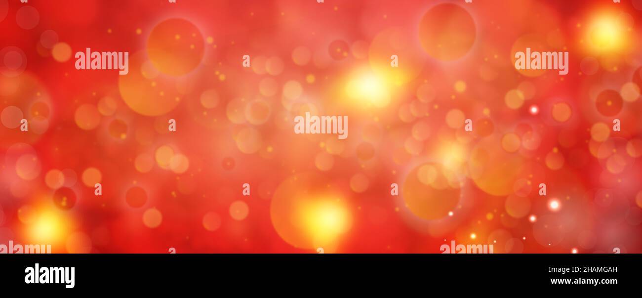 Bokeh scintillante e fantasioso risplende il rosso jolly con i colori del cioccolato concetto di sfondo di Celebrazione per la presentazione e l'esposizione del prodotto Foto Stock