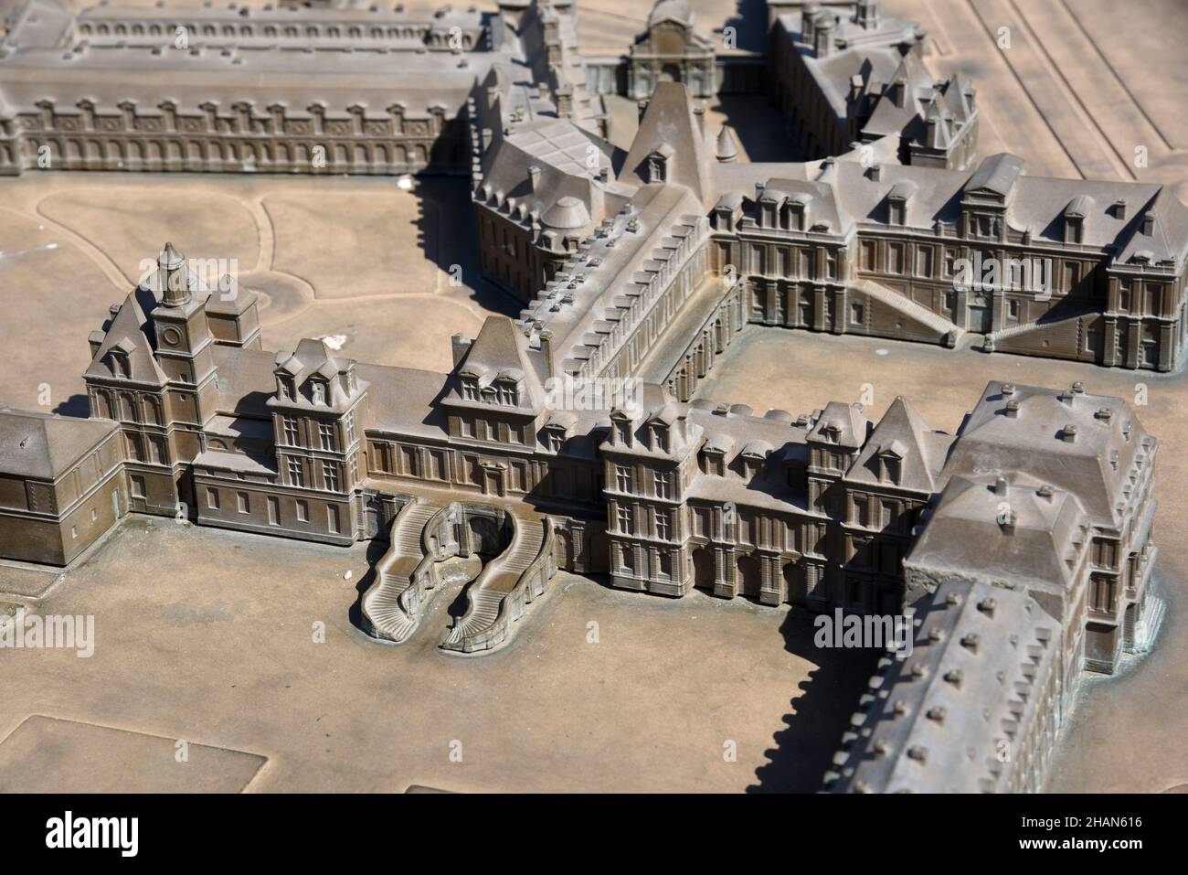 Castello ÒChateau de FontainebleauÓ (zona di Parigi, Francia): Modello digitale del castello Foto Stock