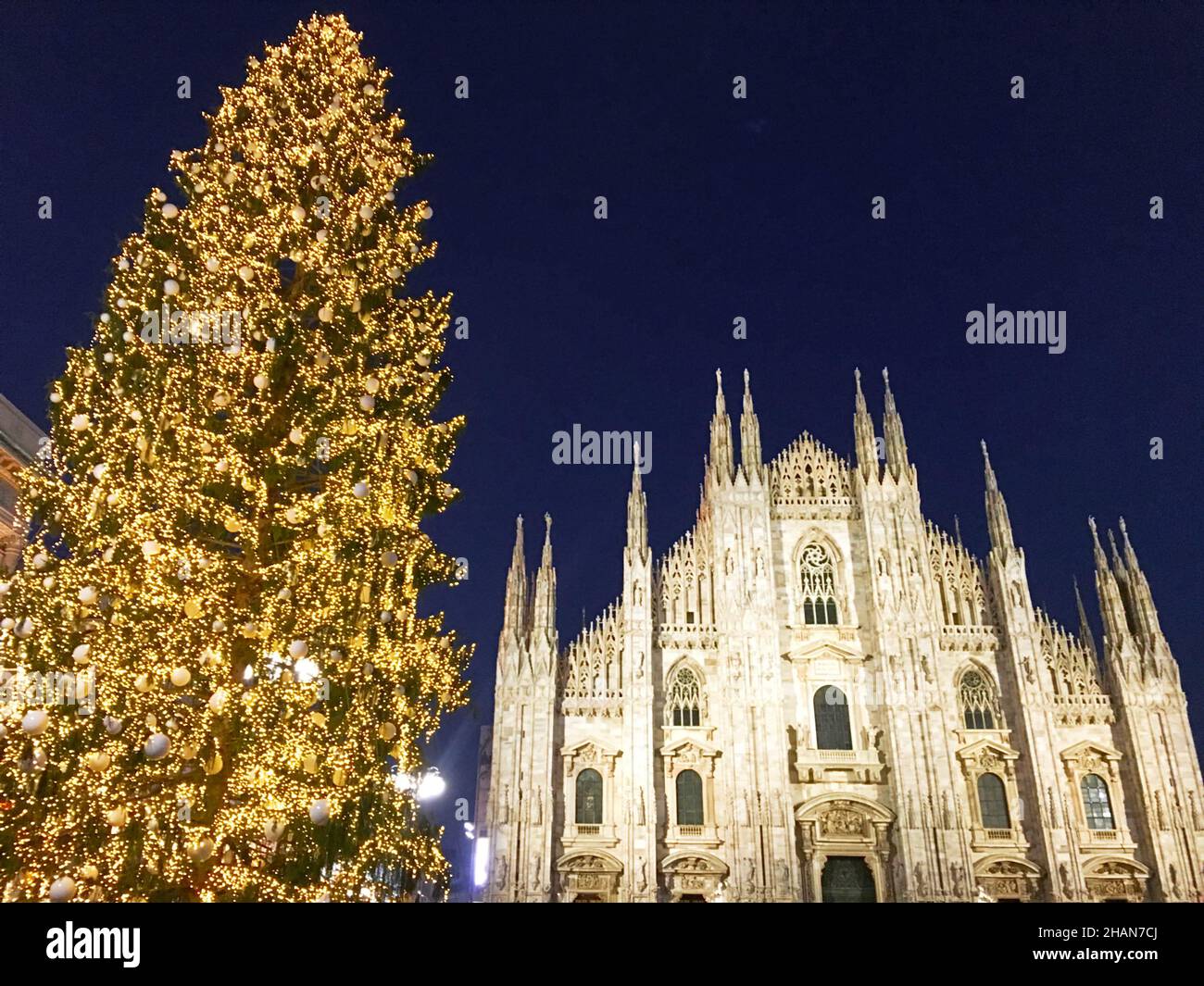 Natale in Piazza del Duomo a Milano Foto Stock
