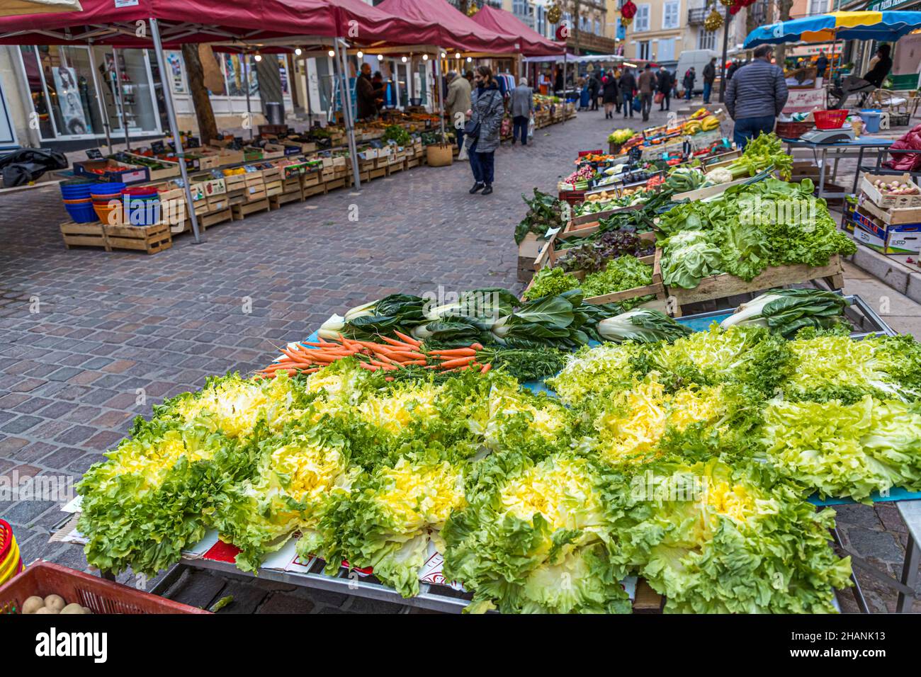 Mercato settimanale a Draguignan, Francia Foto Stock