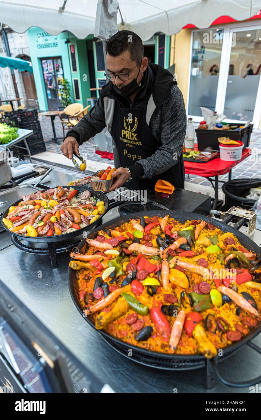 Mercato settimanale a Draguignan, Francia Foto Stock