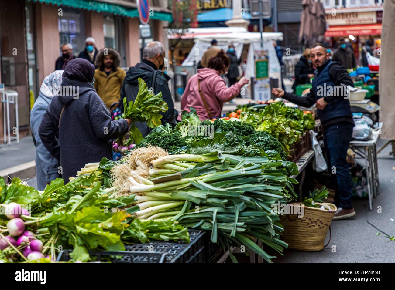 Mercato settimanale a Draguignan, Francia Foto Stock