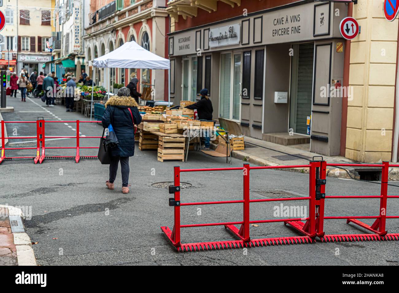 Mercato settimanale a Draguignan, Francia Foto Stock