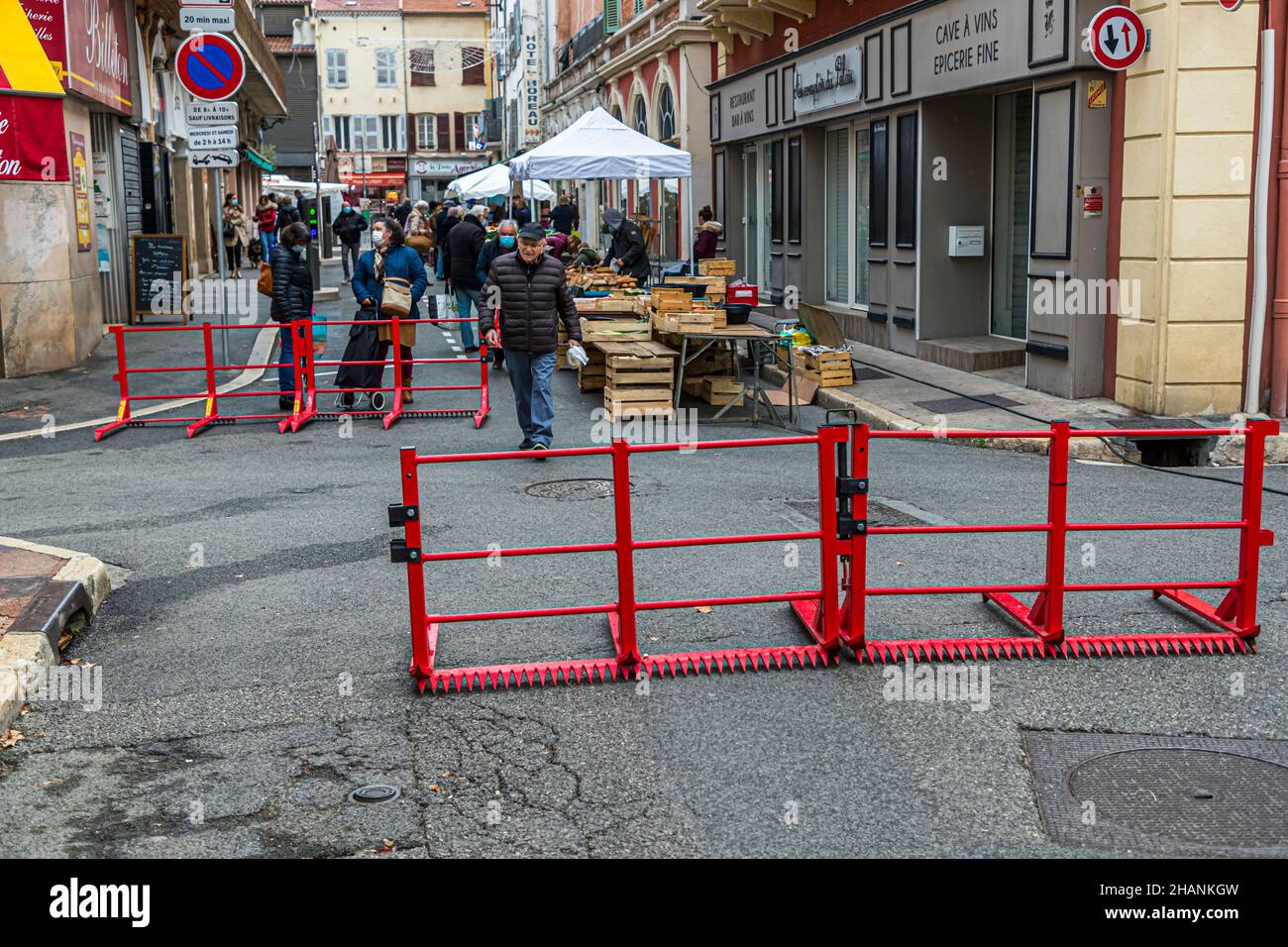 Mercato settimanale a Draguignan, Francia Foto Stock