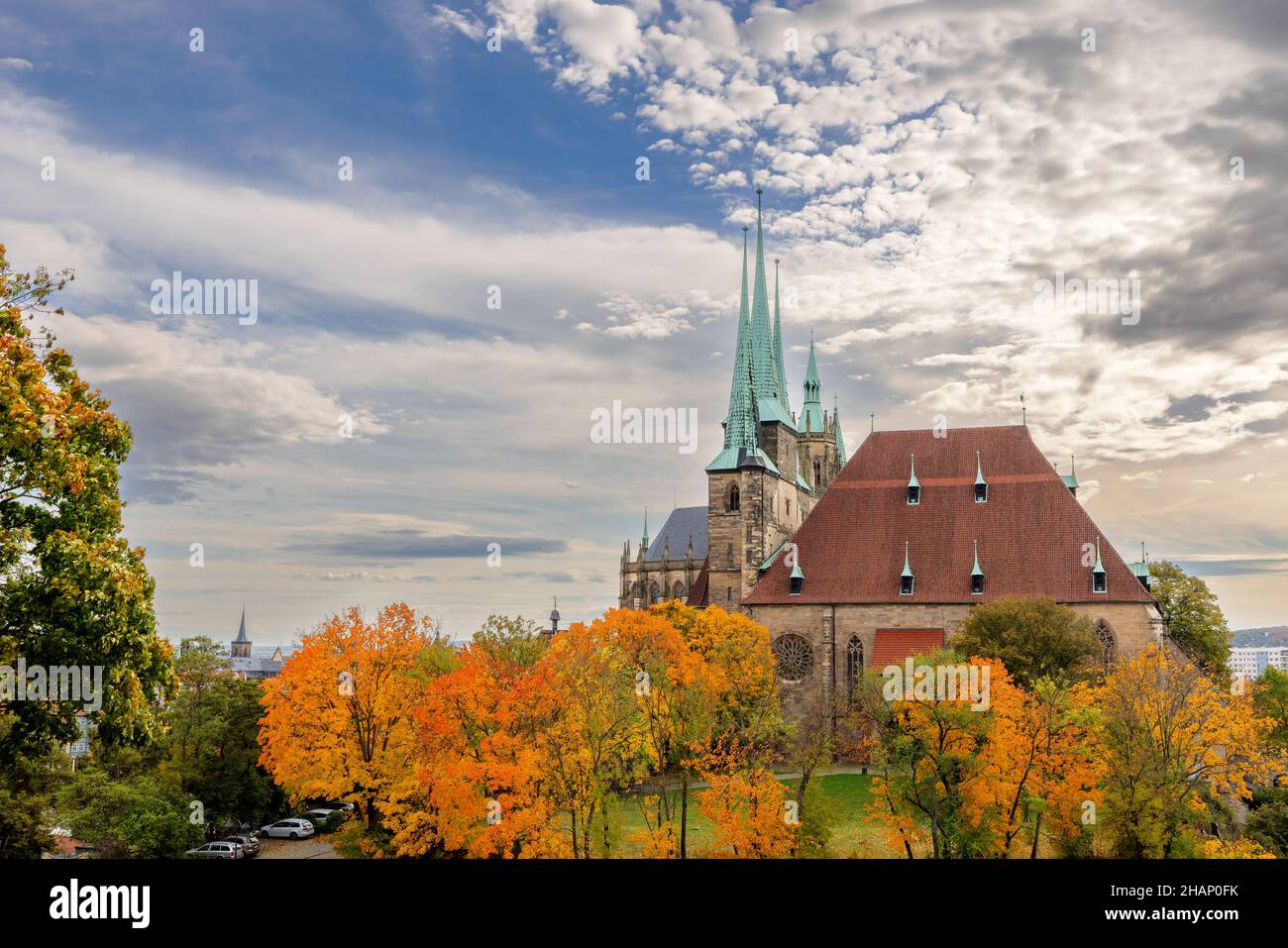 Cattedrale di Erfurt in Turingia, Germania. Foto Stock