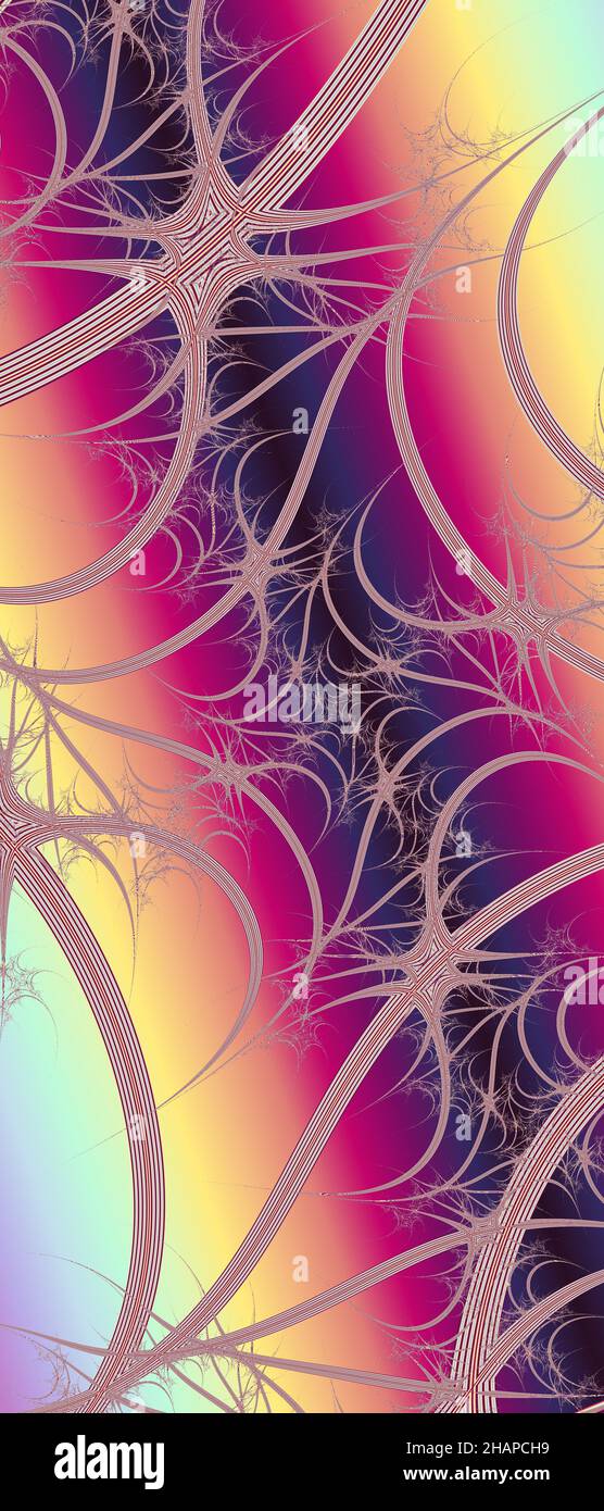 Arte mandala disegnata a mano con motivo di germogli floreali etnici. Pagina da colorare - kaindala, rilassamento spirituale per adulti, illustrazione vettoriale, isolato sopra Foto Stock