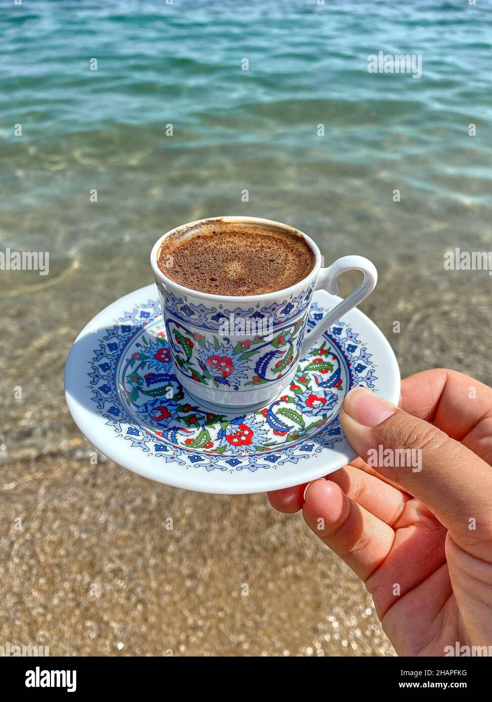 Caffè turco concetto in piano vicino Foto Stock