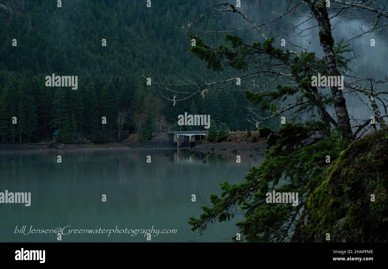 Il lago di Cushman Foto Stock