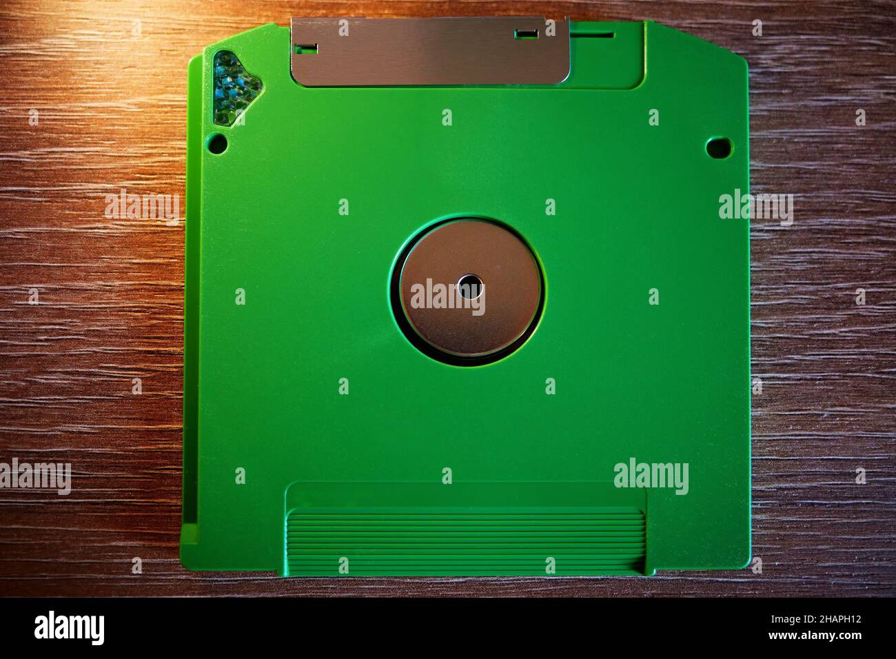 Sfondo vintage disco magneto-ottico verde Foto Stock