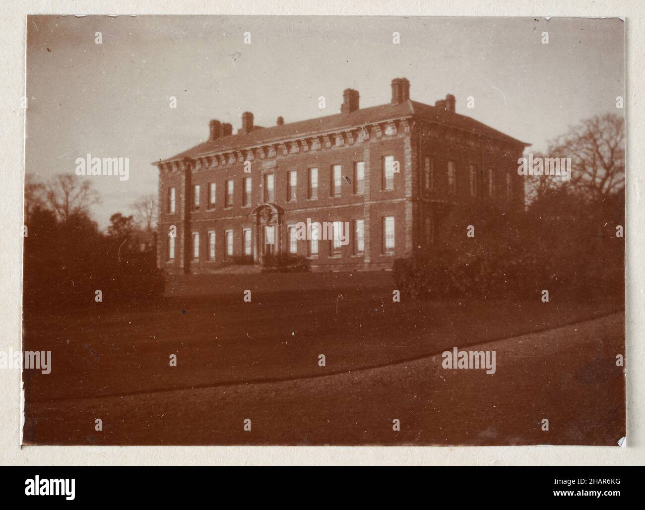 Foto d'epoca di Beningbrough Hall, una casa di campagna georgiana nel North Yorkshire, 1905 Foto Stock
