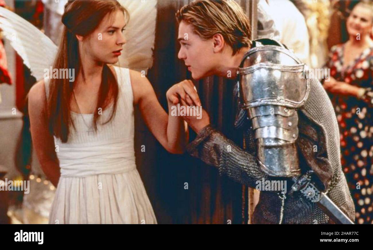ROMEO + JULIET 1996 20th Century Fox film con Claire Danes e Leonardo DiCaprio Foto Stock