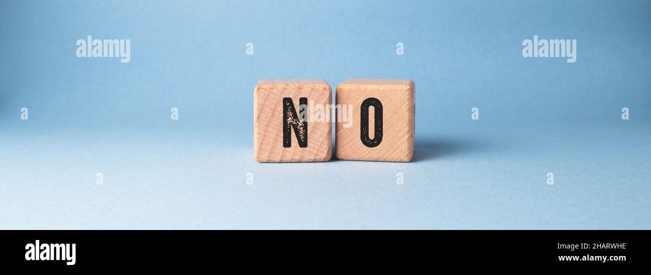 Primo piano di No Word , idea di concetto aziendale Foto Stock