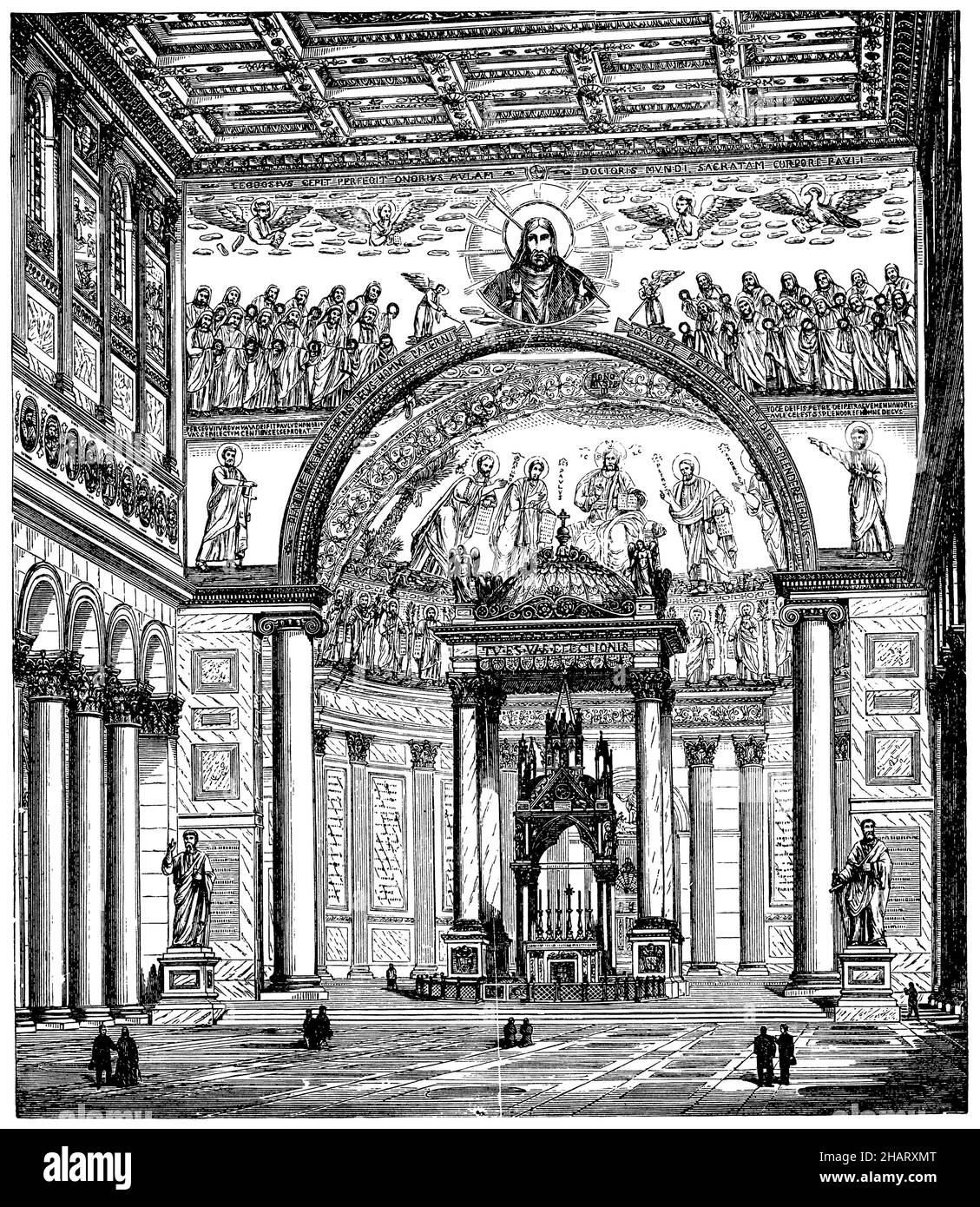 Abside di S. Paolo fuori le mura di Roma, , (libro di storia dell'arte, 1904), Apsis von S. Paolo vor den Mauern von Rom, Abside de S. Paolo Hors les murs de Rome Foto Stock