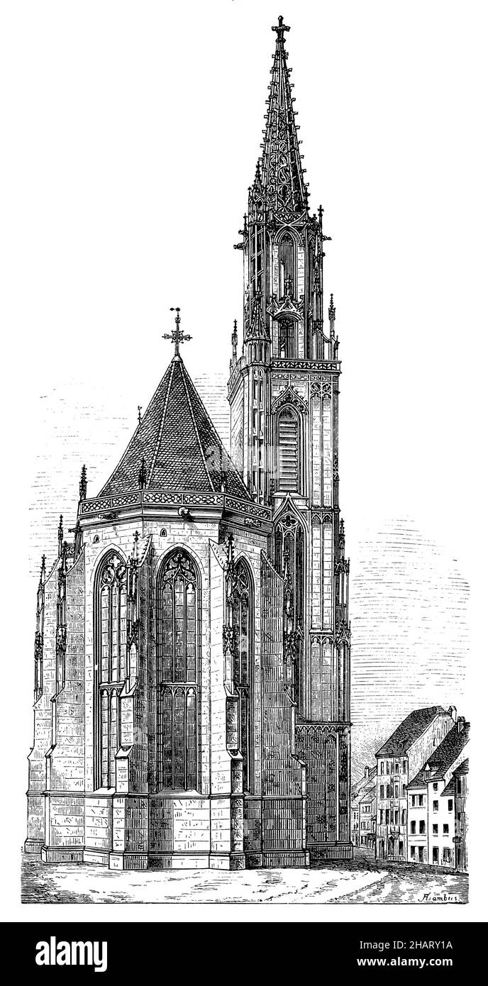 Chiesa di Teobaldo a Thann, , (libro di storia dell'arte, ), Theobaldskirche zu Thann, Église de Théobald à Thann Foto Stock
