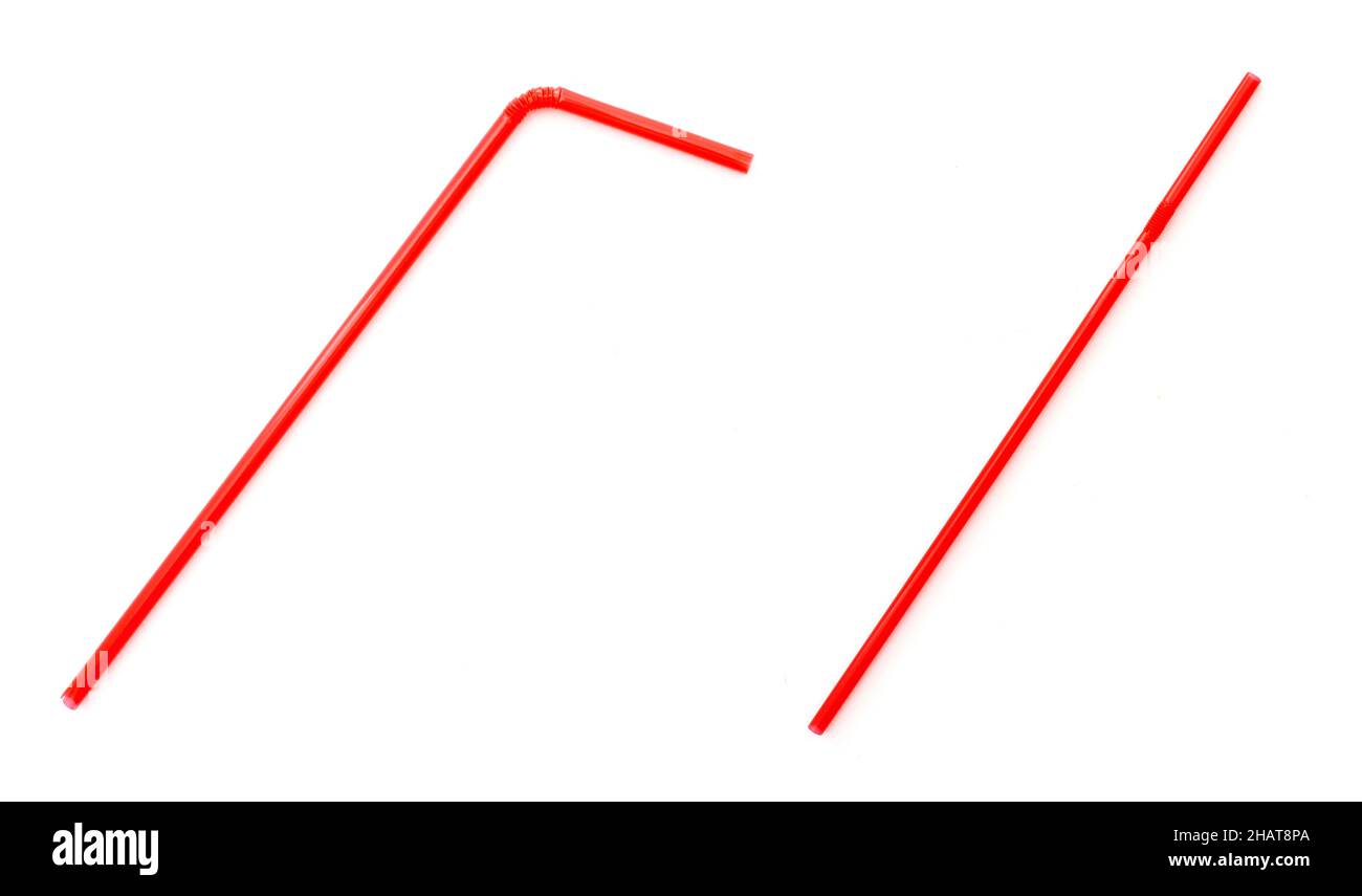 Due paillette classiche rosse per cocktail isolate su bianco Foto Stock