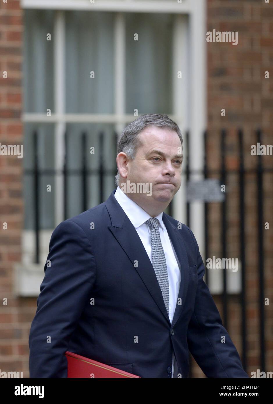 Nigel Adams MP (con: Selby e Ainsty) Ministro di Stato (Ministro senza portafoglio) a Downing Street, 14th dicembre 2021 Foto Stock
