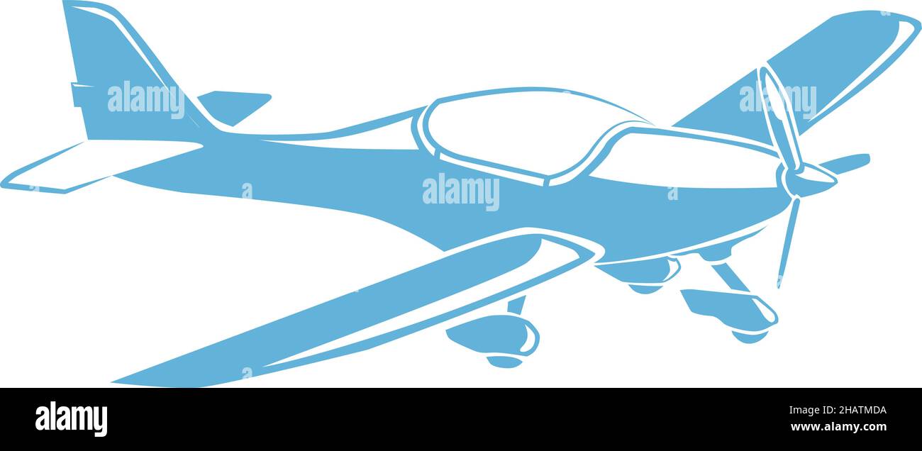 Vintage Air fighter. Velivolo ad elica con ali fisse Illustrazione Vettoriale