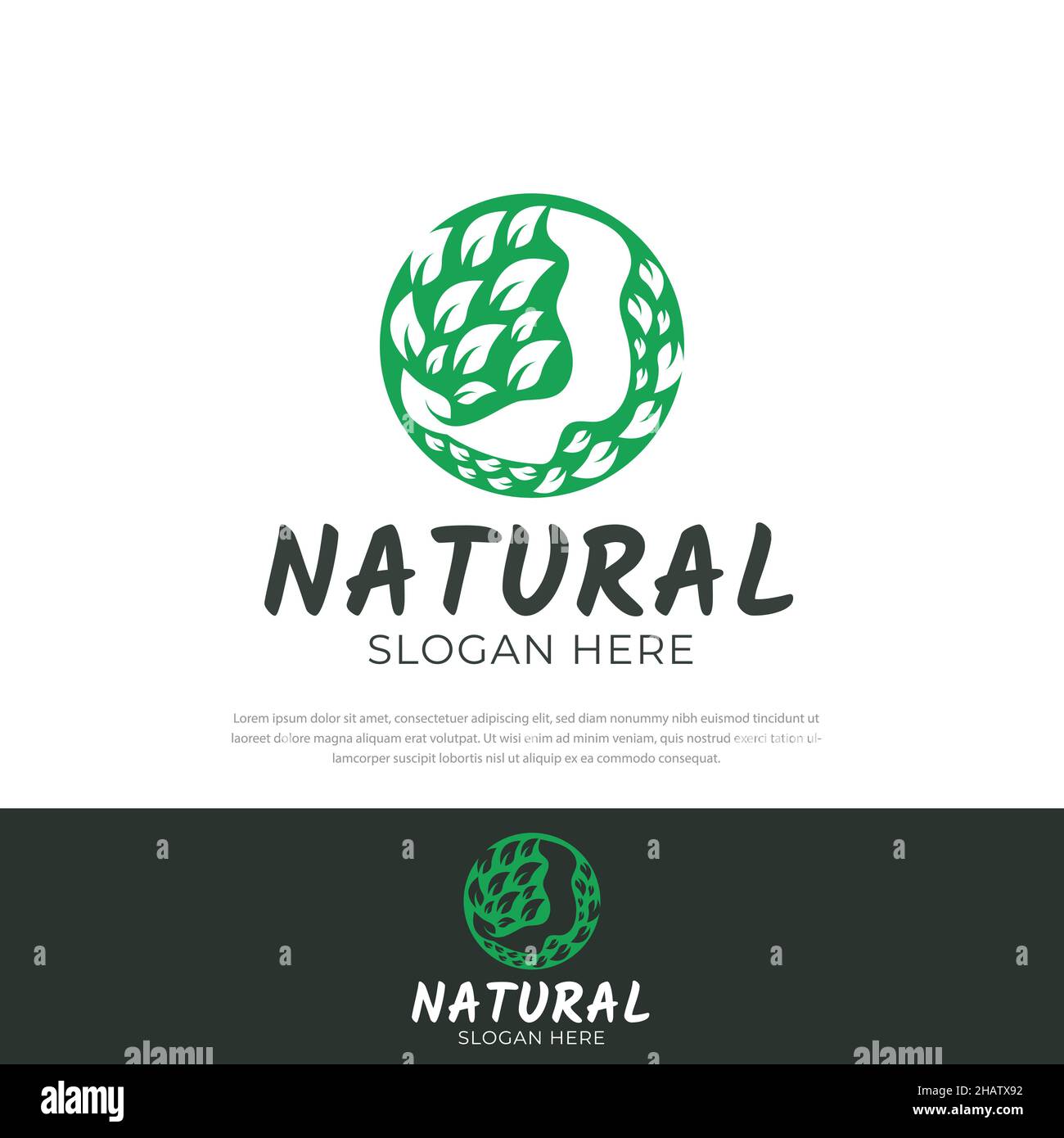 Astratto verde colore natura logo può essere utilizzato per business, simbolo, marchio modello identity.design Illustrazione Vettoriale