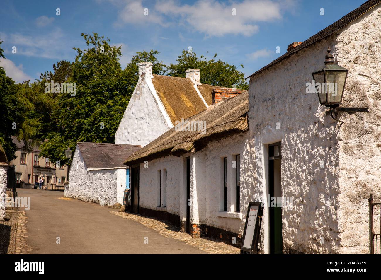 Regno Unito Irlanda del Nord, Co Down, Holywood, Ulster Folk Museum, casa dei pescatori Foto Stock