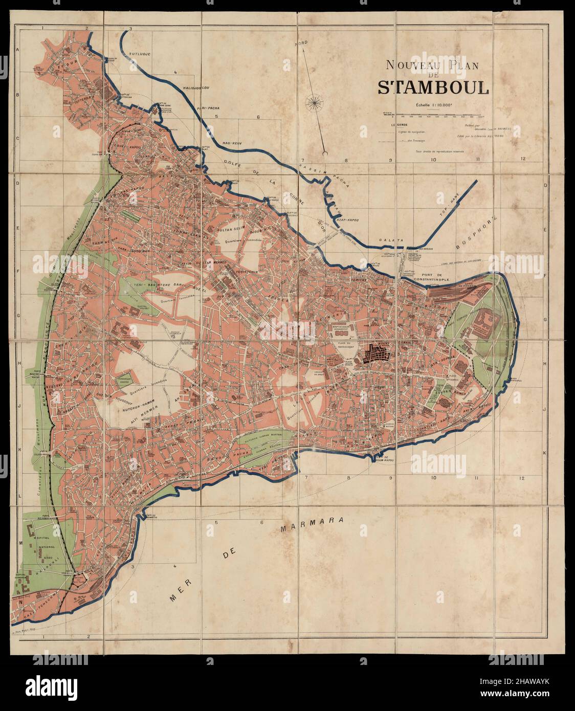 Mappa di Costantinopoli, Mappa di Costantinopoli, Mappa di Costantinopoli, Mappa di Costantinopoli, Mappa di Costantinopoli Old Istanbul Mappa, Turchia Mappa Foto Stock