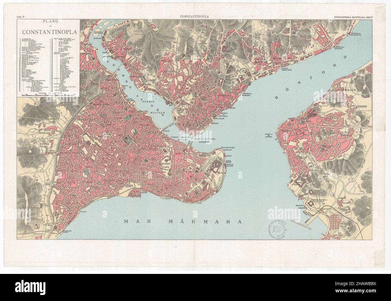 Costantinopoli Mappa, Costantinopoli Stampa, Costantinopoli Poster, Costantinopoli Plan, Costantinopoli Art, Mappa di Istanbul, Poster di Istanbul, Città di Istanbul Foto Stock