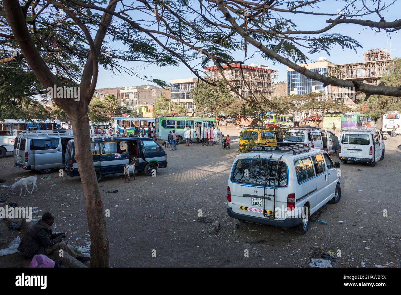Stazione degli autobus, Asebe Teferi, Oromia, Etiopia Foto Stock