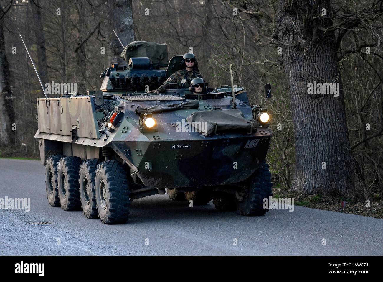 Mowag Piranha veicolo da combattimento di fanteria gommata, 8x8, Esercito svizzero, Svizzera Foto Stock