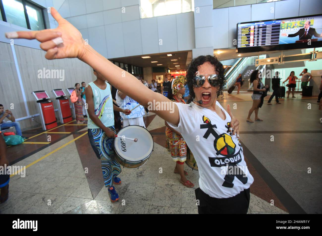 salvador, bahia, brasile - 8 agosto 2016: La cantante Michael Jacson è vista all'aeroporto di Salvador città. Foto Stock