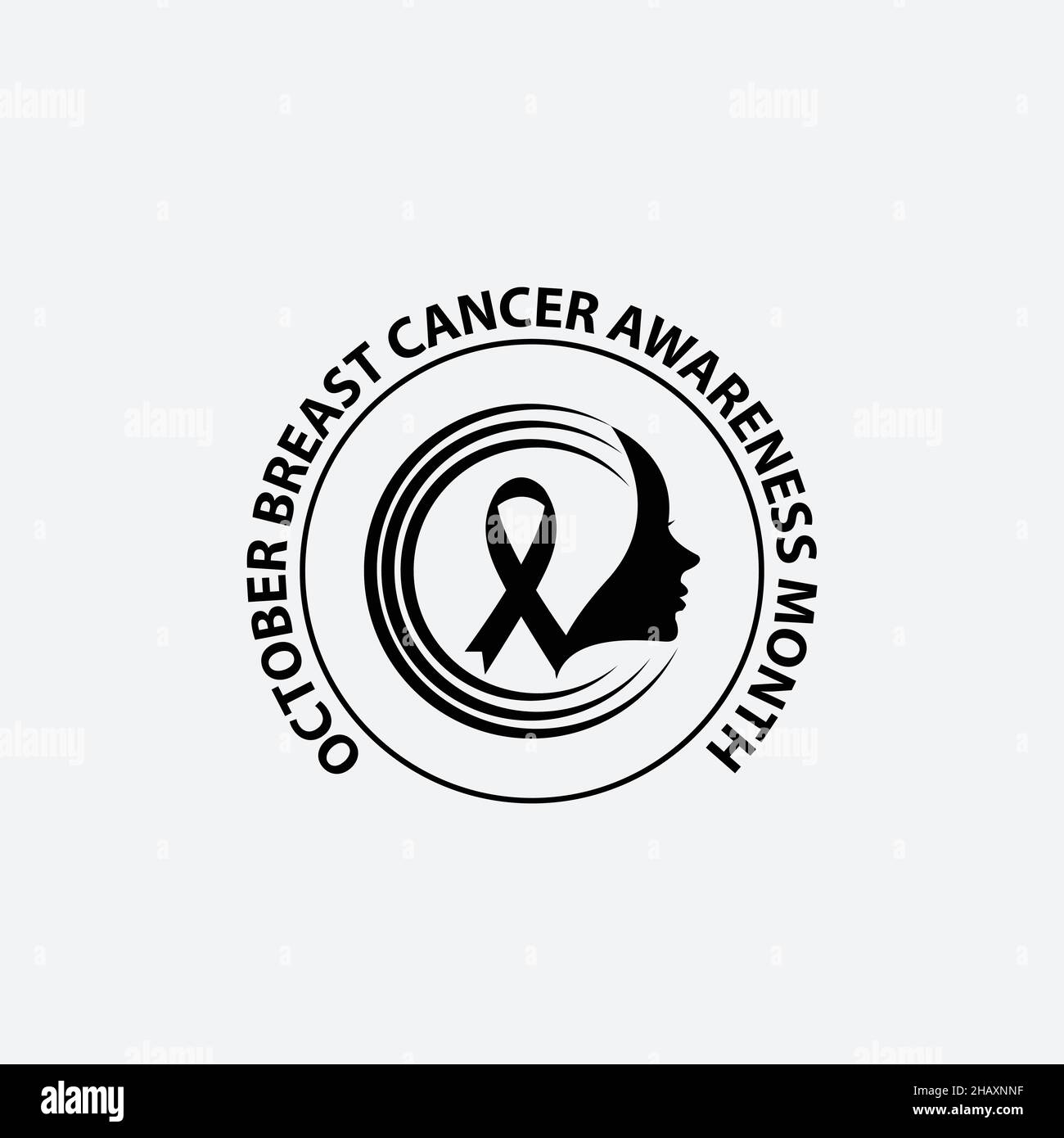 Ottobre è mese di consapevolezza di cancro di seno, sensi mostrare il vostro supporto durante mese di consapevolezza di cancro di seno, immagine vettoriale di mese di consapevolezza di cancro di seno. Illustrazione Vettoriale