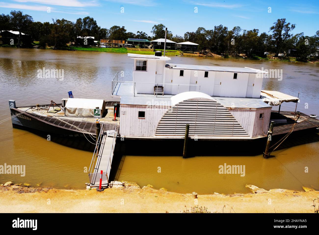Il piroscafo a pale PS Canally è stato restaurato a Morgan sul fiume Murray in South Australia Foto Stock