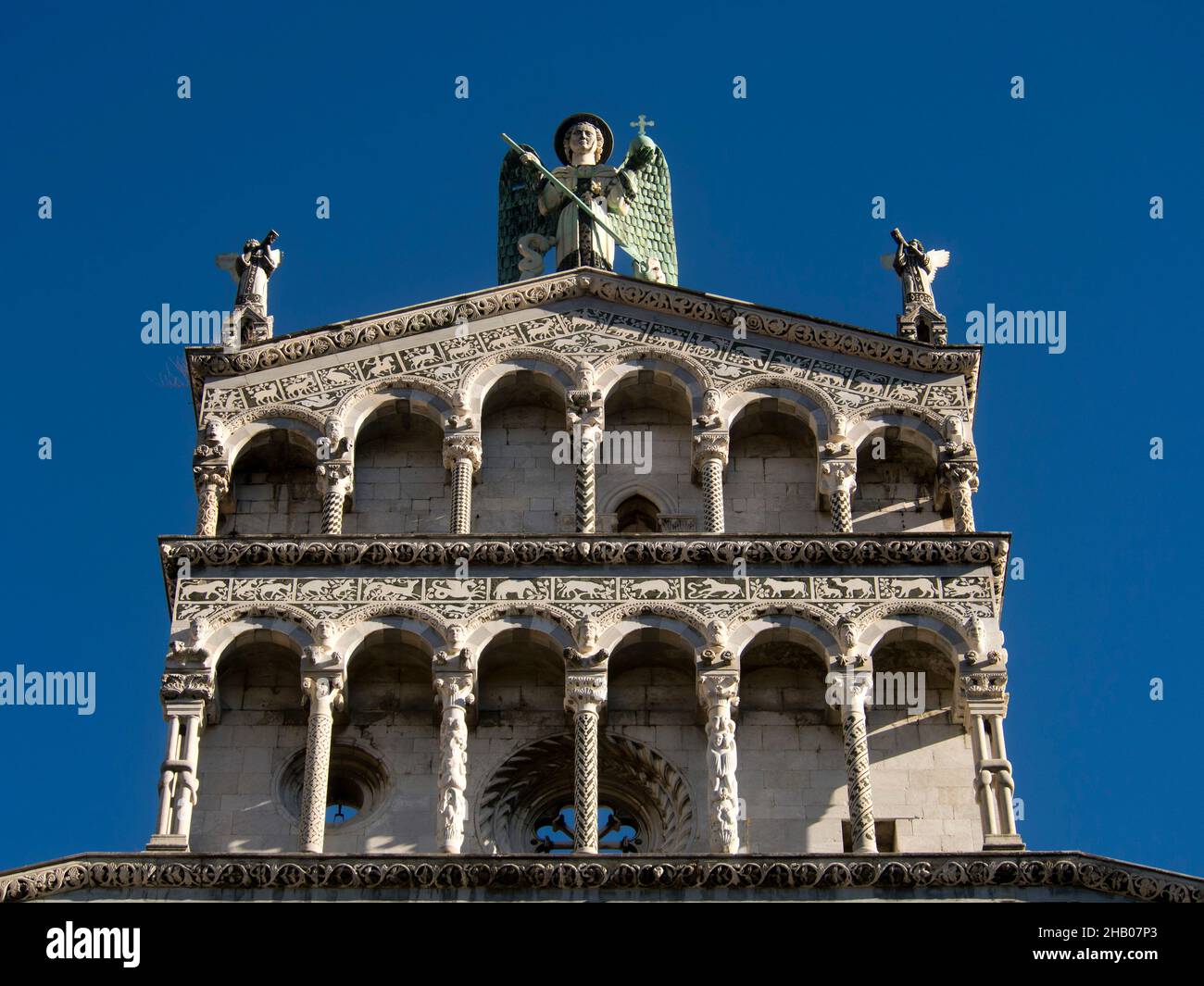 Italia, Toscana, Lucca. La chiesa di San Michele in foro. Foto Stock