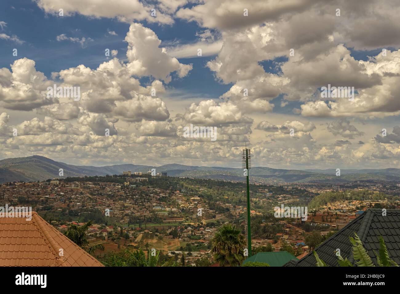 Una vista a Kigali in Africa orientale Foto Stock