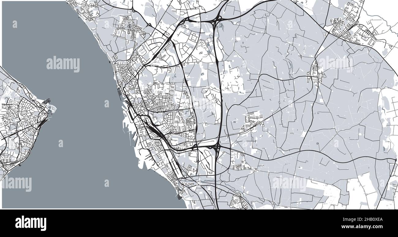 Mappa urbana di Helsinki, Svezia, Europa Illustrazione Vettoriale