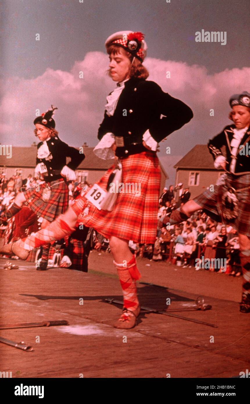 Scottish Highland Games, Aboyne, Scozia, Regno Unito c 1960s Foto Stock